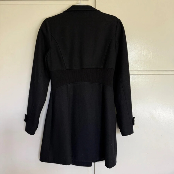 Lovestitch Black Wool Blend Peacoat Size Medium - Picture 6 of 10